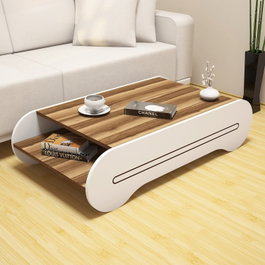 Hanah Home Mesa de Centro Cool - Nogal y Blanco